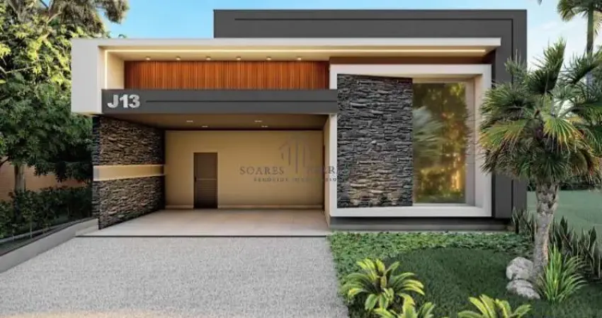 Casa de alto padrão em condomínio à venda em Indaiatuba-SP, Residencial Evidências: 3 suítes, 2 salas, 4 vagas, 210,38m².