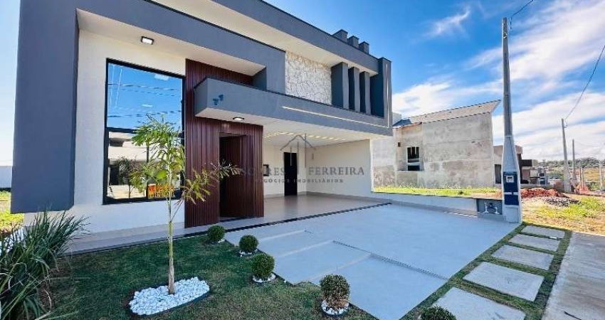 Oportunidade única! Casa em condomínio à venda em Indaiatuba-SP, 3 suítes, 2 salas, 4 vagas de garagem, 205m² no Park Gran Reserve.