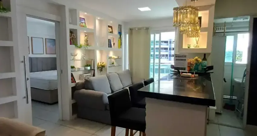 Apartamento mobiliado para locação em salvador/ba, caminho das árvores, quarto e sala, 1 vaga