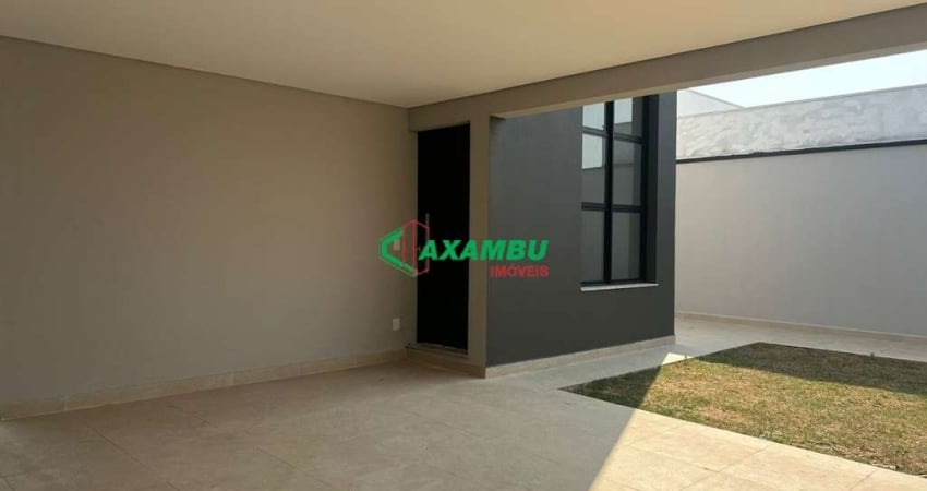 Imperdível-Casa à venda nova em Itupeva-SP, bairro Lagoa: 3 suítes, 2 closet, sala, 3 banheiros, lavabo, 2 vagas de garagem, 140m².