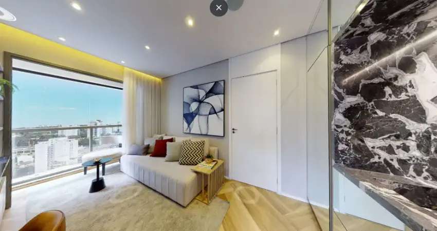 Apartamento studio com varanda e piscina no rooftop localizado no Brooklin.