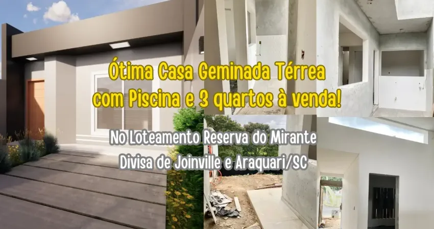 Oportunidade! casa geminada plana à venda no loteamento reserva do mirante em araquari