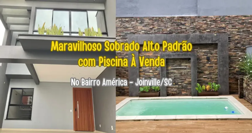 Maravilhoso sobrado geminado de alto padrão no américa a poucos minutos do centro de joinville