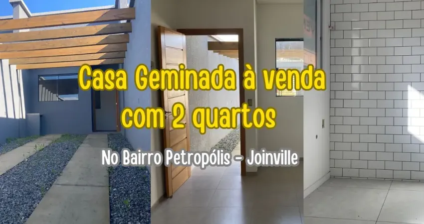 Ótima casa geminada terrea com 1 suite + 1 dormitório no bairro petropolis joinville