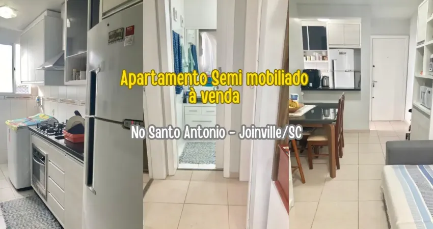 Apartamento semi mobiliado à venda no bairro santo antonio divisa do costa e silva em joinville