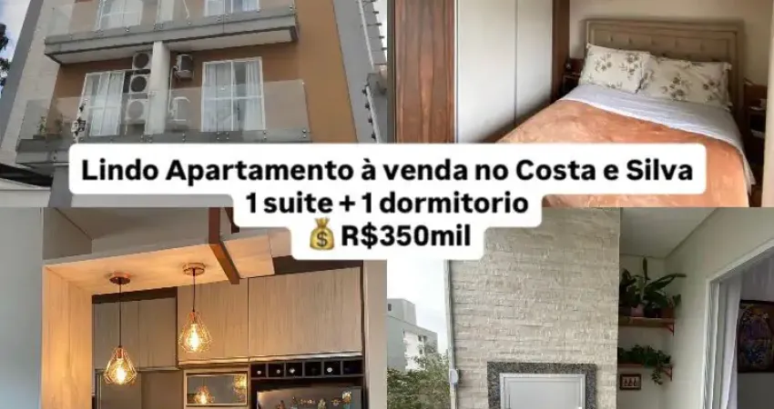 Ótimo apartamento à venda no bairro costa e silva com 1 suite + 1 dormitório semi mobiliado pronto pra morar!