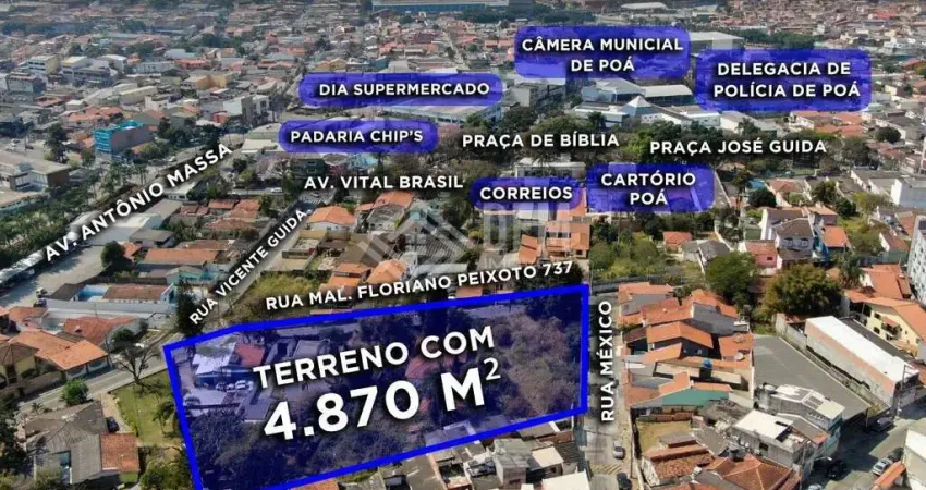 OPORTUNIDADE ÚNICA EM POÁ/SP: ÁREA PARA CONSTRUÇÃO DE PRÉDIOS!