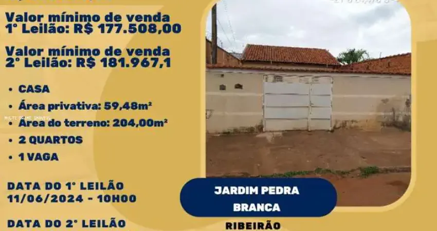 Casa para Venda em Ribeirão Preto, Jardim Pedra Branca, 2 dormitórios, 1 banheiro, 1 vaga