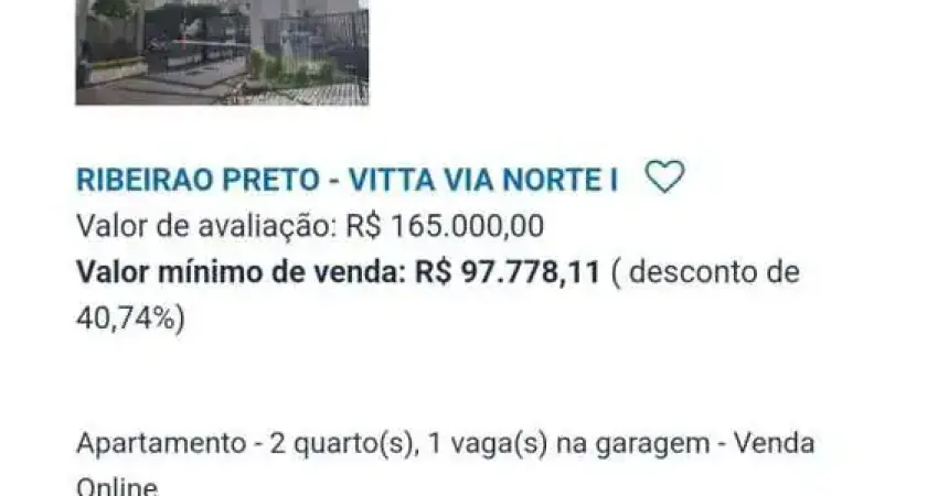 Apartamento para Venda em Ribeirão Preto, Valentina Figueiredo, 2 dormitórios, 1 banheiro, 1 vaga
