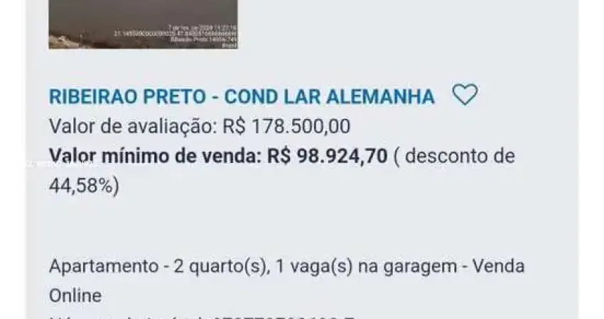 Apartamento para Venda em Ribeirão Preto, Jardim Doutor Paulo Gomes Romeo, 2 dormitórios, 1 banheiro, 1 vaga