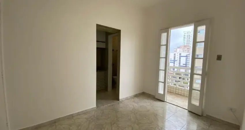 Apartamento à venda com 1 dormitório, sala com sacada e 1 vaga de garagem no bairro da aparecida/santos