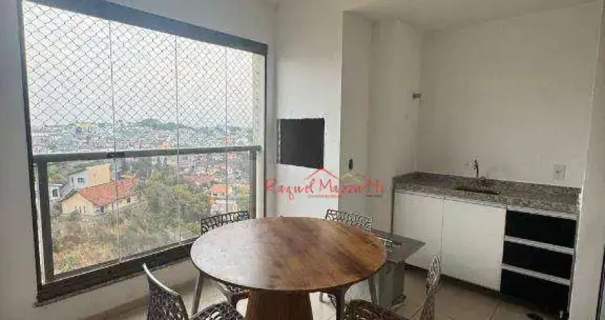 Apartamento com 3 dormitórios para alugar, 99 m² por r$ 6.000,00/mês - centro - arujá/sp