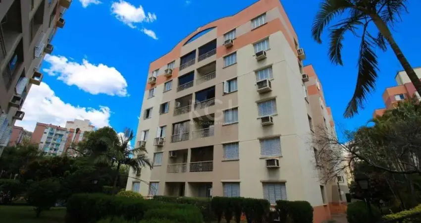 Apartamento de dois quartos e uma vaga de garagem em condomínio com infraestrutu