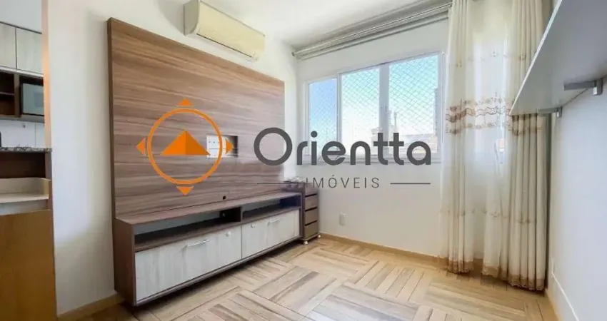 Apartamento mobiliado com 54,82m², 2 dormitórios e 1 vaga de garagem.