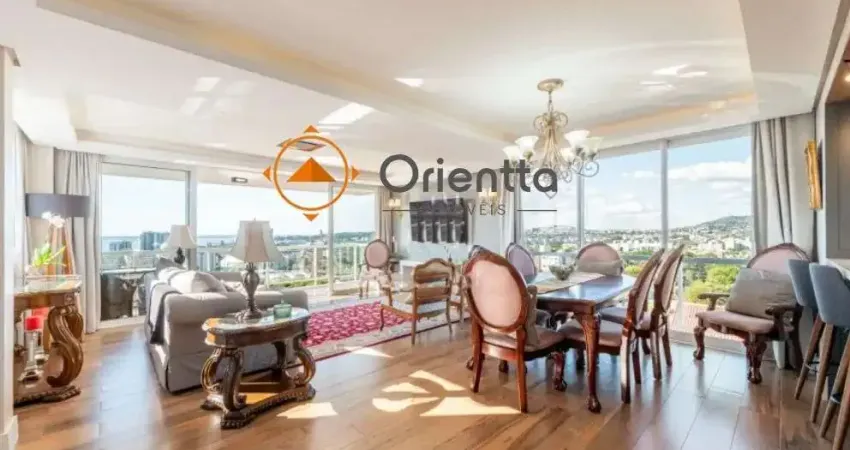 Apartamento semimobiliado com 4 quartos, 3 suítes e com 2 vagas para alugar, 172