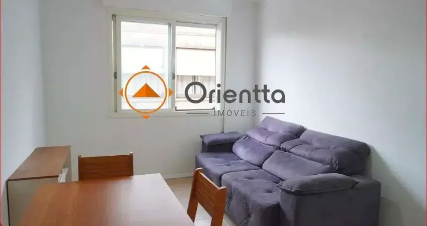 Apartamento mobiliado com 1 quarto, 1 banheiro, sem elevador e sem vaga de garag