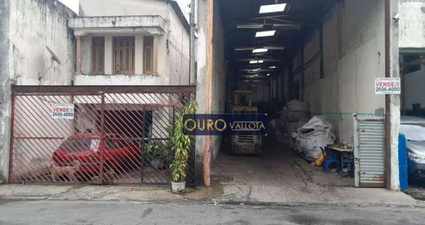 Terreno a venda com 1 casa + 1 galpão com 392m² a 950m da Estação CPTM Juventus Mooca.