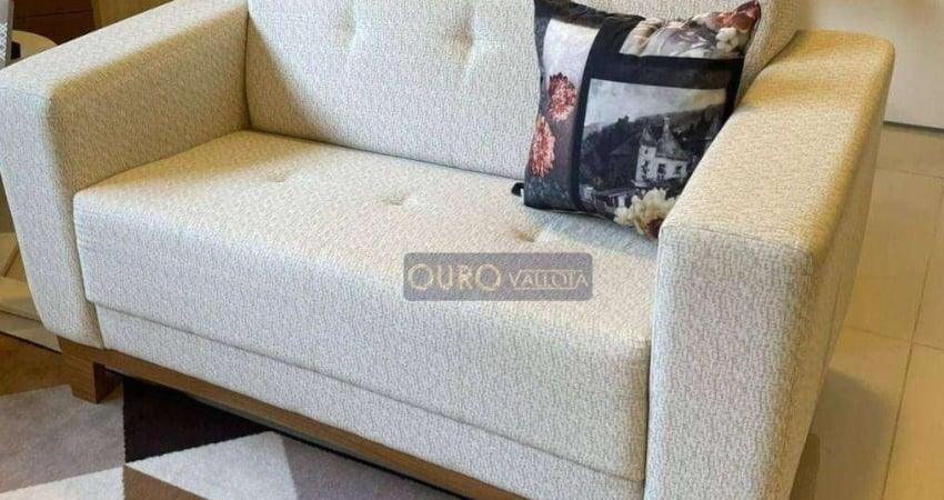 AP Anália Franco, 40m2, 100% mobiliado, 1 dormitório, 1 sala, sacada , 1 vaga coberta, lazer