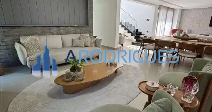 Luxuosa casa duplex em condomínio - 4 quartos, móveis inclusos - catu de abrantes, camaçari-ba