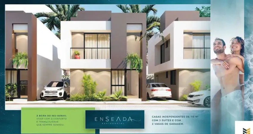 Casa em condomínio para venda em camaçari, catu de abrantes (abrantes), 3 dormitórios, 3 suítes, 4 banheiros, 2 vagas