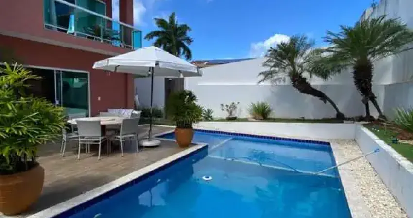 Casa em condomínio para locação em camaçari, alphaville (abrantes), 4 dormitórios, 4 suítes, 5 banheiros, 2 vagas