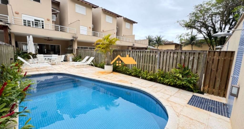 Casa em condomínio em Juquehy, São Sebastião-SP: 3 quartos, 3 suítes, 2 salas, 3 banheiros, 3 vagas - 180m²