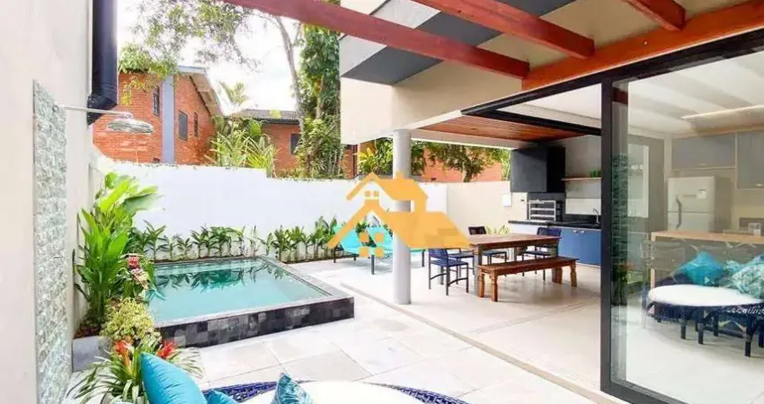 Casa com 3 dormitórios para alugar, 150 m² por r$ 18.500/mês - praia de juquehy - são sebastião/sp