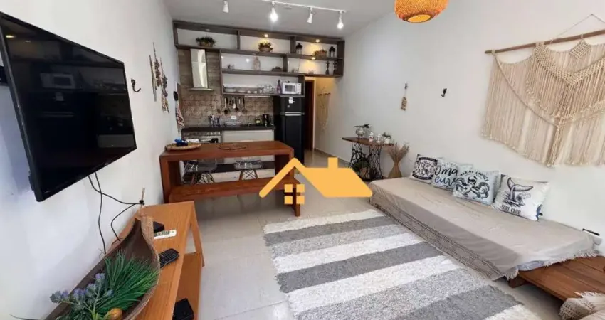 Apartamento com 1 dormitório à venda, 40 m² por r$ 580.000,00 - praia de juquehy - são sebastião/sp