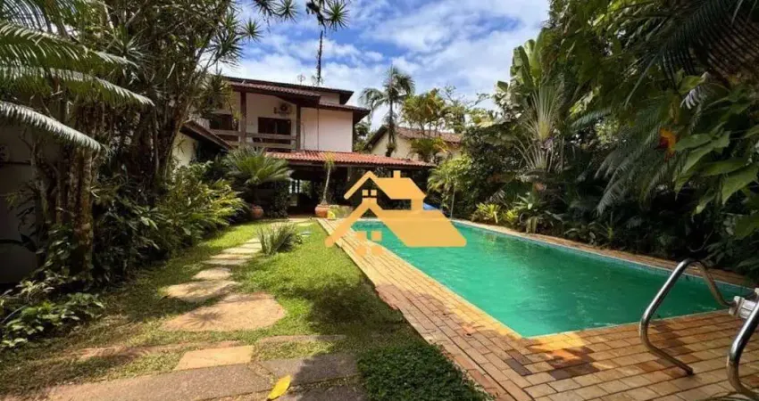 Casa frente ao mar com 6 dormitórios para alugar, 500 m² - praia de juquehy - são sebastião/sp