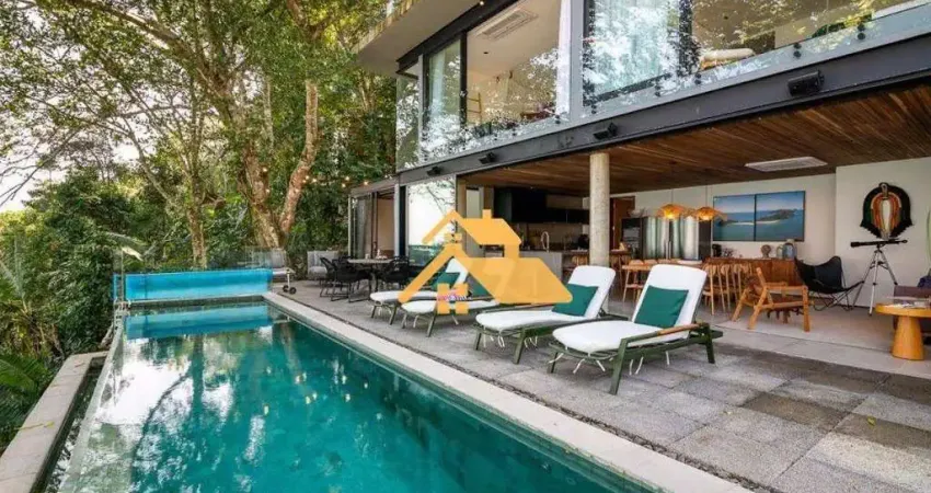 Vista mar com 4 dormitórios à venda, 450 m² por r$ 10.990.000 - praia de juquehy - são sebastião/sp