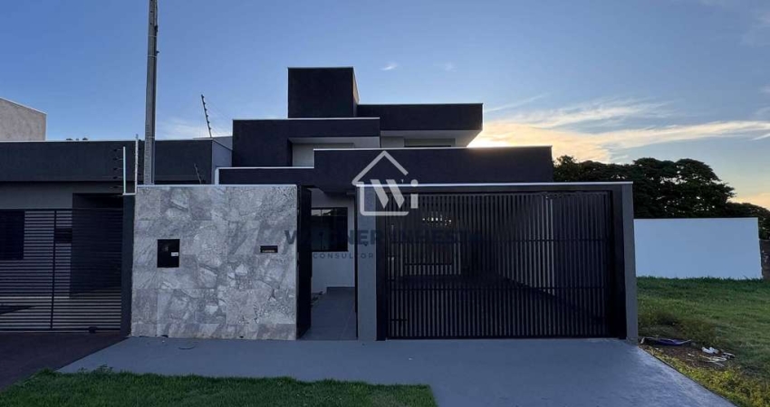 Casa nova à venda, linda arquitetura, com piscina em um bairro de alta valorização em Maringá? Entã