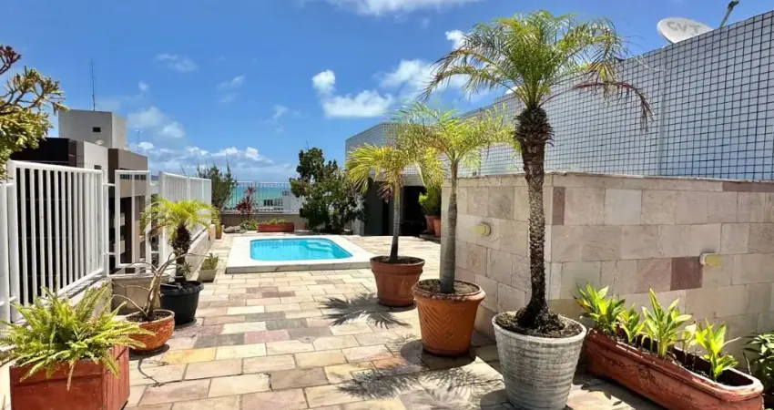 Cobertura linear em joão pessoa - 04 suítes + dce e área de lazer privativa a 450m da orla de tambaú