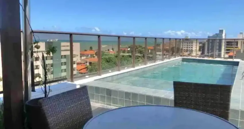 Flat com vista mar, excelente rentabilização, em Manaíra, João Pessoa/PB