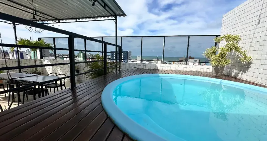 Cobertura duplex em Manaíra com área de lazer privativa