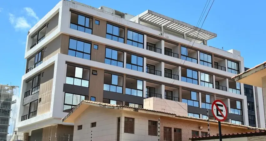 Flat à venda, quarto e sala separados e vista para o mar, a poucos passos da praia de ponta de campina, na grande joão pessoa