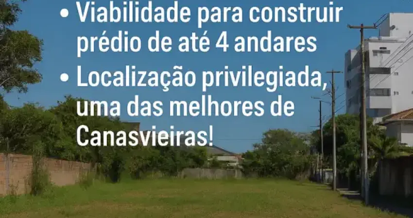 Terreno a venda em canasvieiras, ideal para construir prédio