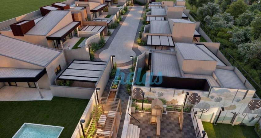 CASAS TÉRREAS CADA UMA  A PARTIR COM 157,05m² A PARTIR DE R$ 1.297.547,00  NO REFÚGIO PIEMONTÉ NO BAIRRO ITAPETINGA - ATIBAIA/SP.