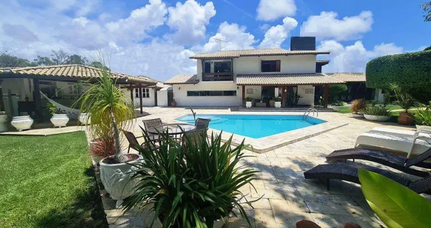 Casa em condomínio para venda em lauro de freitas, vilas do atlantico, 5 dormitórios, 3 suítes, 6 banheiros, 4 vagas