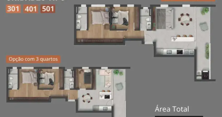 Apartamento com 3 quartos à venda na Rua Coronel Luiz Victorino Ordine, São Pedro, São José dos Pinhais