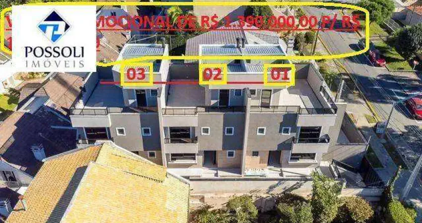 Sobrado com 3 dormitórios à venda, 294 m² por r$ 1.297.000,00 - são lourenço - curitiba/pr
