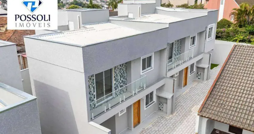 Sobrado com 3 dormitórios à venda, cond. fechado, 135 m² por r$ 992.397 - boa vista - curitiba/pr