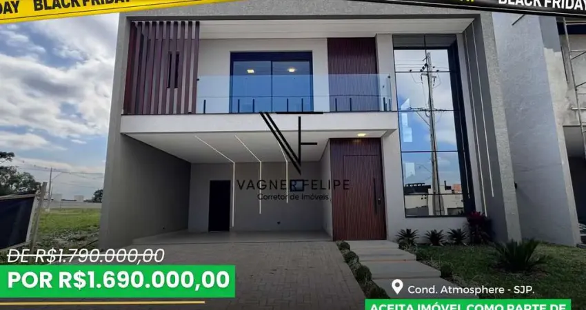 Sobrado no atmosphere 03 suítes - 206 m² construídos - aviação.