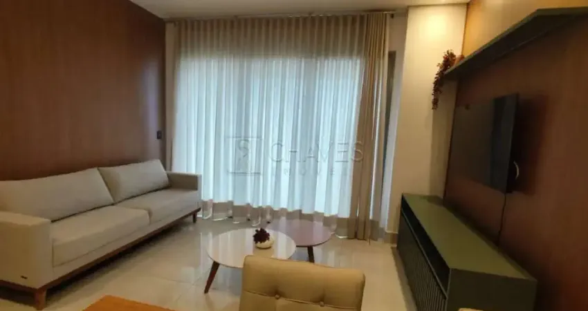 Apartamento mobiliado para locação no edifício le monde, jardim botânico, zona sul de ribeirão preto