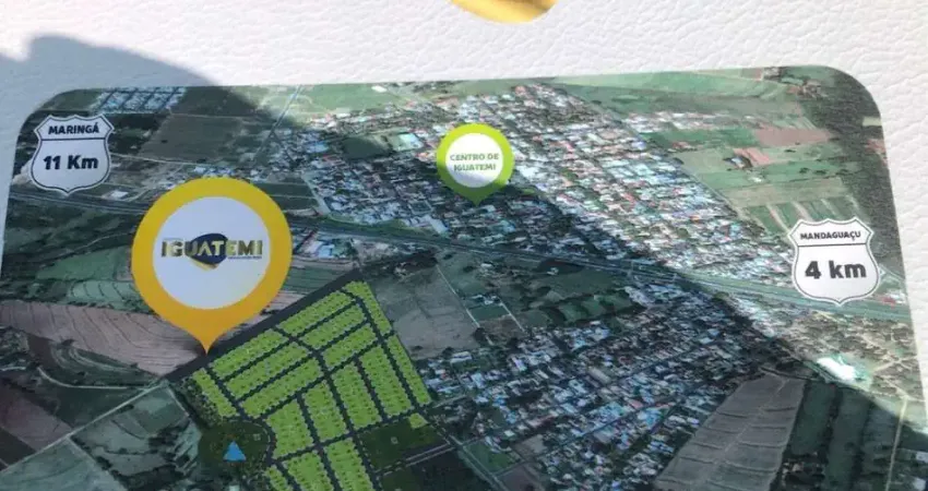 Terreno residencial c/ 300m2 no distrito de iguatemi *15mm de maringá*