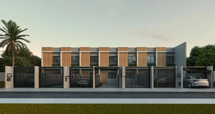 Sobrado geminado à venda em joinville-sc, bairro aventureiro! 2 quartos, 2 salas, 1 banheiro, 2 vagas de garagem.