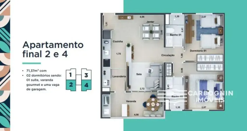 Apartamento a venda no condomínio cambuí na vila resende em caçapava