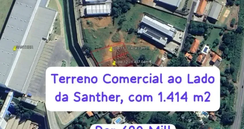 Terreno Comercial ao lado da Santher com 1.414 m2 (Rodovia Bragança/Socorro)