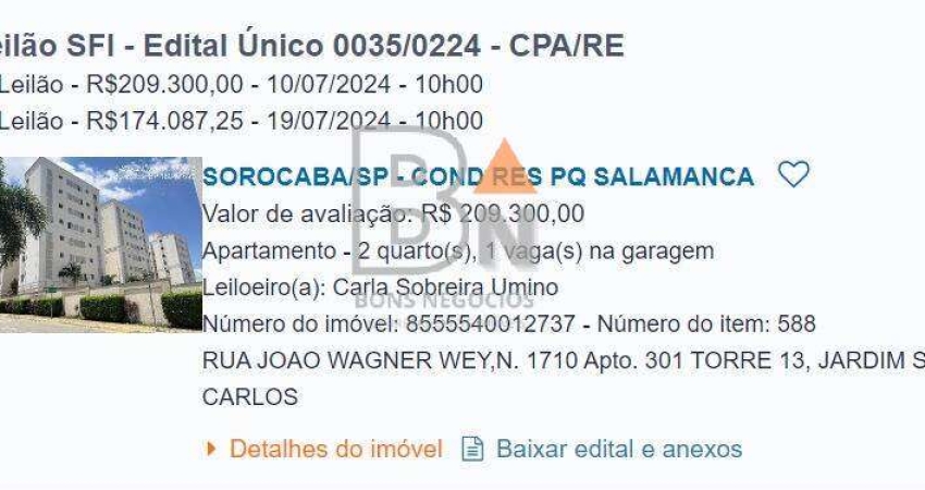 Apartamento para venda em Jardim América de 47.00m² com 2 Quartos e 1 Garagem