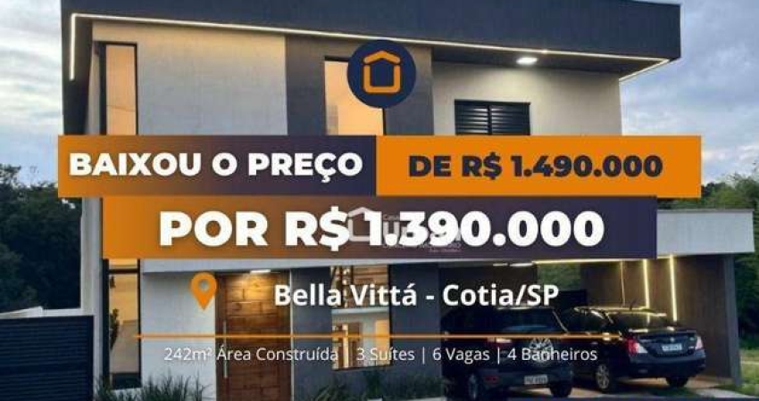 Casa de Condomínio para venda em Bella Vittà Vista Verde de 242.00m² com 3 Quartos, 3 Suites e 6 Garagens