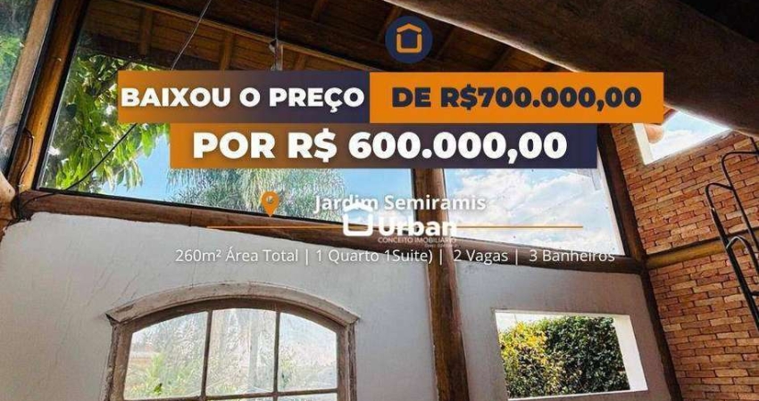Casa para venda em Jardim Semiramis de 260.00m² com 1 Quarto e 1 Suite